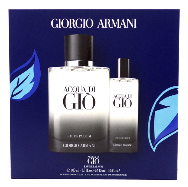 Giorgio Armani  aqua di gio Size: 2Pc, 3.4 oz / 100 ml EDP For Men + 0.50 oz / 15 ml EDP gift set